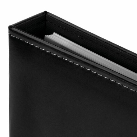 Фотоальбом BRAUBERG "Premium Black" 20 магнитных листов 30х32 см, под кожу, черный, 391186