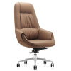 Кресло HAWASAN PREMIUM "EX-810", хромированная сталь, экокожа, коричневое, 533236