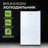 Холодильник BRASSON (БРАССОН) RF-100White, однокамерный, общий объем 92 л, морозильная камера 10 л, подсветка, 83,4x47x45 см, белый, 458501