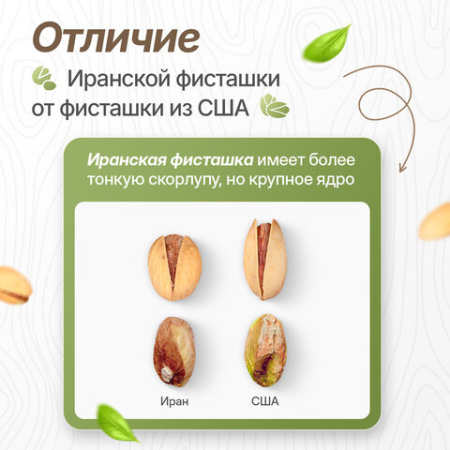 Фисташки жареные соленые NARMAK, сорт Фандоги, Иран, 1 кг, БП-00001942