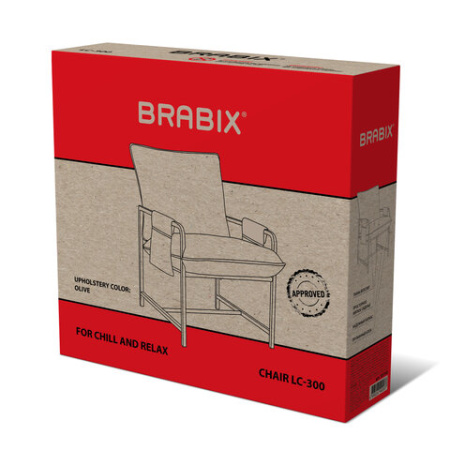 Кресло BRABIX "Gentle LC-300", ЛОФТ, пружинный блок, ткань велсофт (плюш), оливковое, 533145