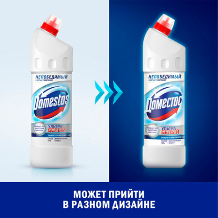 Средство для уборки туалета 1 л, ДОМЕСТОС "Эксперт сила 7", "Ультра Белый"