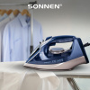 Утюг паровой SONNEN SI-6008, 2200 Вт, керамическое покрытие, антикапля, серебристый/золотой, 456998