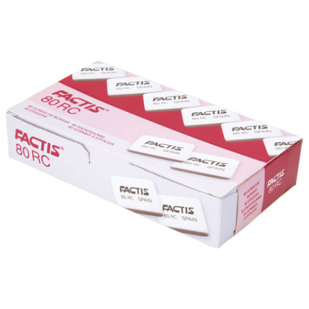 Ластик FACTIS 80 RC (Испания), 28х20х7 мм, белый, прямоугольный, CNF80RC