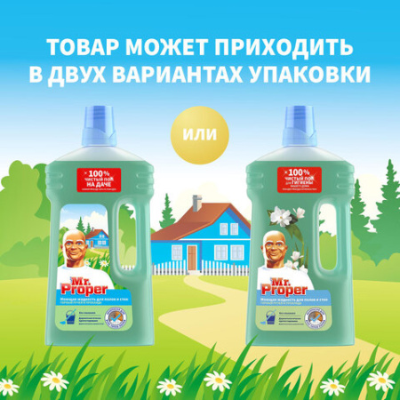 Средство для мытья пола и стен 1 л, MR. PROPER (Мистер Пропер), "Горный ручей и прохлада", MP-81519421
