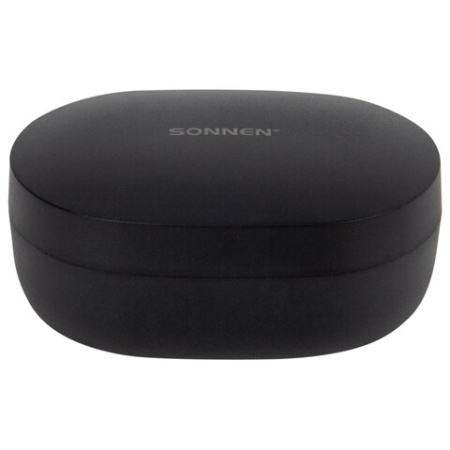 Наушники беспроводные TWS внутриканальные с микрофоном, SONNEN EP-BH25B, Bluetooth 5.3, черные, 514125