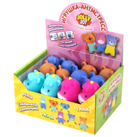 Игрушка-антистресс "ЖИВОТНЫЕ В КОСТЮМЧИКЕ", ассорти 6 видов, дисплей, JOLLY JOT (ДЖОЛЛИ ДЖОТ), 665787