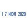 Датер-мини, месяц БУКВАМИ, оттиск 22х4 мм, синий, TRODAT 4820 P2, корпус черный, подушка, 73930