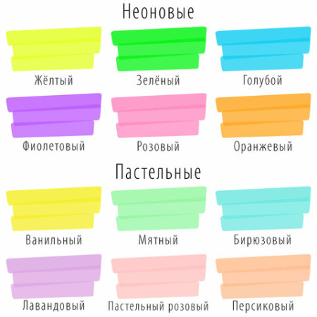 Набор текстовыделителей 12 ЦВЕТОВ на подставке, BRAUBERG "ORIGINAL NEON", линия письма 1-5 мм, 152217