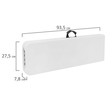 Скамья складная NOSTRESS (НОСТРЕСС) "Country FB-005" (1800х280х435 мм), пластик HDPE, белая, 680058