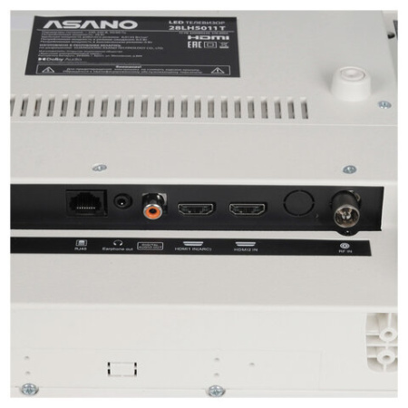 Телевизор ASANO 28LH5011T, 28" (71 см), 1366x768, HD, 16:9, Салют ТВ, Wi-Fi, белый