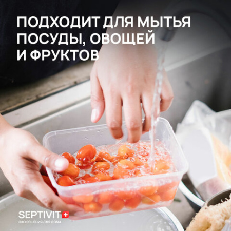 Средство для мытья посуды гипоаллергенное 5 л, SEPTIVIT "Без запаха", биоразлагаемый