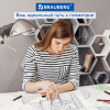 Готовальня BRAUBERG SCHOOL KIT, 9 предметов, циркуль 125 мм, чертежные принадлежности, персиковый цвет, 210715