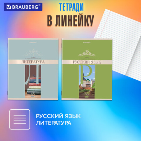 Тетради предметные, КОМПЛЕКТ 12 ПРЕДМЕТОВ, 48 л., обложка картон, BRAUBERG, "DELIGHT", 404606