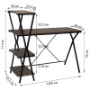 Стол на металлокаркасе BRABIX "LOFT CD-004", 1200х535х1110 мм, 3 полки, цвет