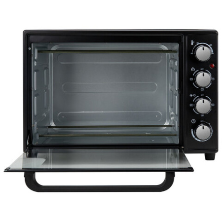 Мини-печь электрическая SONNEN EO-HL38K, 2000 Вт, 38 л, 3 режима нагрева, режим конвекции, таймер, механическое управление, черная, 458306