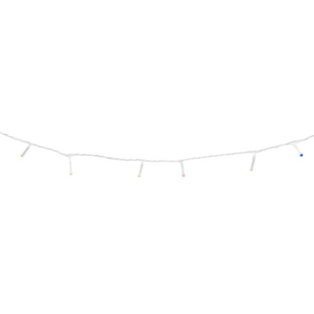 Электрогирлянда-нить комнатная 10 м, 120 LED, вид: "Стандарт", пастельная мультицветная, ЗОЛОТАЯ СКАЗКА, 592472