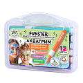 Аквагрим аквамаркеры для лица и тела, 12 цветов, FUNSTER (ФАНСТЕР), пластиковый кейс