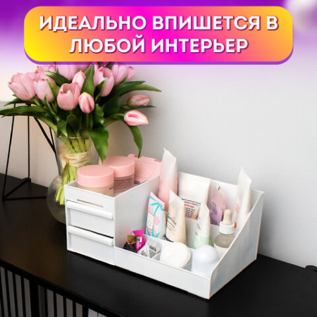 Органайзер для хранения косметики, канцтоваров, мелочей, STANDARD, 27х16х11,5 см, DASWERK (ДАСВЕРК), 608472