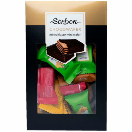 Конфеты мини-вафли в индивидуальной упаковке SORBON "Ассорти Радуга", 300 г