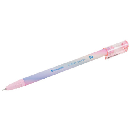 Ручка гелевая BRAUBERG GRADE PASTEL, СИНЯЯ, игольчатый узел 0,5 мм, линия письма 0,3 мм, 144284