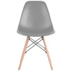 Стулья BRABIX "Eames CF-010", КОМПЛЕКТ 4 шт., пластик серый, опоры дерево/металл, 532632
