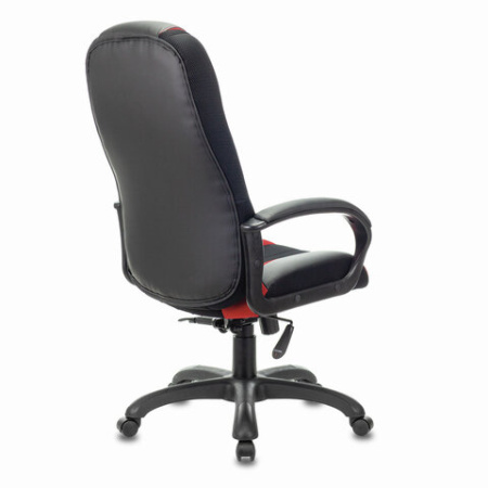 Кресло компьютерное BRABIX PREMIUM "Rapid GM-102", экокожа/ткань, черное/красное, 532107