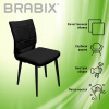 Стул BRABIX "Novita CF-060", экокожа черная, каркас металлический усиленный черный, 532781, БП000011992