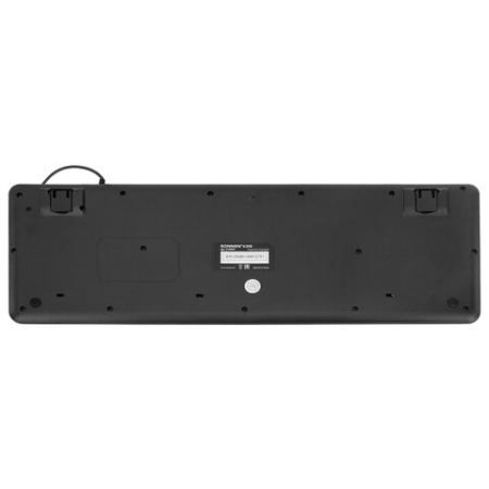 Клавиатура проводная USB, 104 плоские клавиши, LED-подсветка, SONNEN K308, черная, 513947
