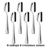 Ложки столовые 20 см, STANDARD, КОМПЛЕКТ 6 шт., полированная нержавеющая сталь, серебристые, DASWERK (ДАСВЕРК), 609077