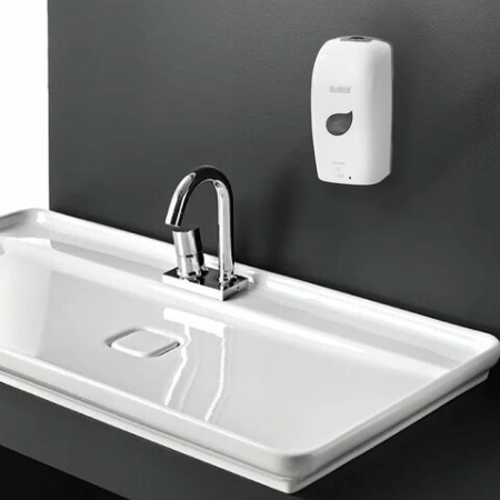 Дозатор для мыла-пены LAIMA PROFESSIONAL ECO, НАЛИВНОЙ, СЕНСОРНЫЙ, 1,3 л, белый, 607330