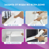 Клейкая лента бордюрная для ванны и кухни повышенной клейкости 60 мм х 3,35 м, бутил, DASWERK (ДАСВЕРК), 608775
