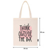 Сумка шоппер BRAUBERG, канвас, 40х35 см, бежевый, "Think outside the box", 271898