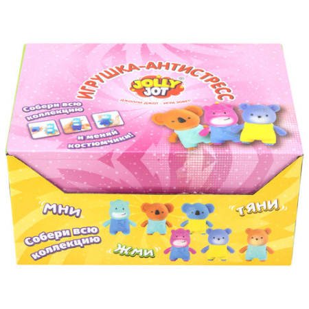 Игрушка-антистресс "ЖИВОТНЫЕ В КОСТЮМЧИКЕ", ассорти 6 видов, дисплей, JOLLY JOT (ДЖОЛЛИ ДЖОТ), 665787