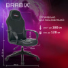 Кресло компьютерное BRABIX "Alpha GM-018", ткань/экокожа, черное, 532636, GM-018_532636