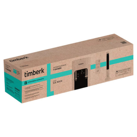 Охладитель воздуха колонный TIMBERK T-SAC02RC, 4 в 1, 3 режима, 50 Вт, бак 3 л, пульт ДУ, дисплей, белый