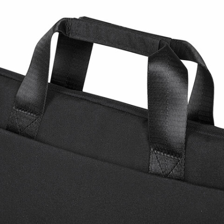 Сумка портфель HEIKKI ULTRA (ХЕЙКИ) с отделением для ноутбука 15,6", Total black, черная, 28х39х3 см, 272609