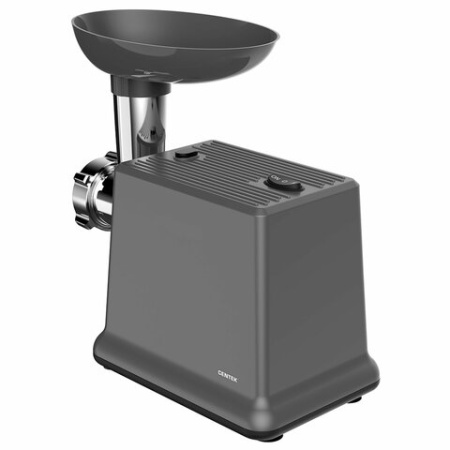 Мясорубка CENTEK CT-1624, 2000 Вт, производительность 2 кг/мин, 4 насадки, реверс, черный