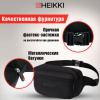 Сумка на пояс HEIKKI RIO (ХЕЙКИ) регулируемый ремень, черная, 28х16х9 см, 273886