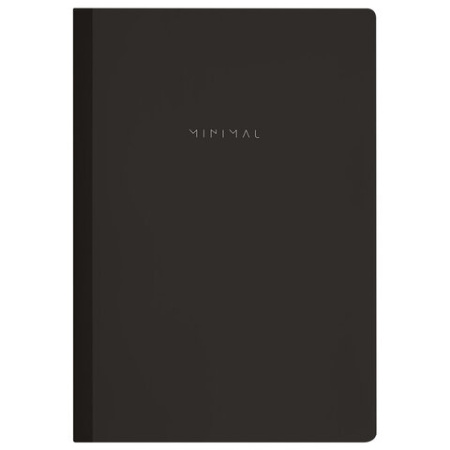 Тетрадь А4 96 л. BRAUBERG, на сшивке с корешком, клетка, обложка картон, "Minimal Classic", 405281
