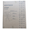 Стол NOSTRESS (НОСТРЕСС) TG-002, стеклянная столешница, 60х60 см, металлический каркас, черный, 641937