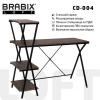 Стол на металлокаркасе BRABIX "LOFT CD-004", 1200х535х1110 мм, 3 полки, цвет