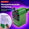 Точилка механическая BRAUBERG "JET", металлический механизм, корпус зеленый, 229571