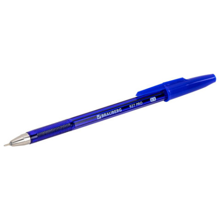 Ручка шариковая BRAUBERG 927 PRO "WRITING 3.0", СИНЯЯ, пишущий узел 0,5 мм, линия письма 0,25 мм, 144337
