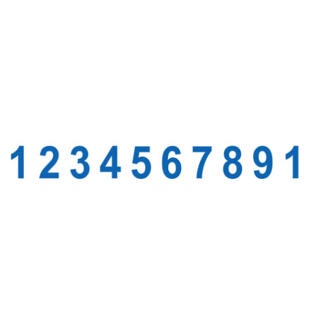 Нумератор металлический, 10 разрядов, оттиск 47х5 мм, синий, TRODAT 55510, подушка, 173113