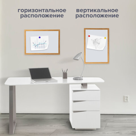 Доска магнитно-маркерная А3, 342х484 мм, ГАРАНТИЯ 10 ЛЕТ, BRAUBERG, 231994