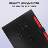 Папка-органайзер на кнопке 12 отделений, BRAUBERG "Extra", А4, черная с красным, 271934