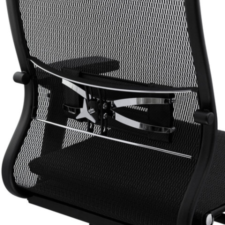 Кресло офисное МЕТТА "SAMURAI" Black Edition, сверхпрочная сетка, регулируемое, черное