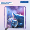 Мешок для обуви BRAUBERG PREMIUM, карман, подкладка, светоотражайка, 43х33 см, Anime cat, 272421