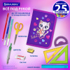 Пенал BRAUBERG, 1 отделение, 1 откидная планка, полиэстер, 21х14 см, "Playing kitty", 271521